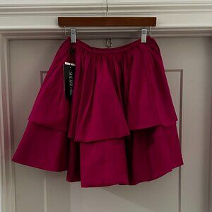 New With Tags (NWT) Sherri Hill Taffeta Tiered Skirt – Plum/Hot Pink – Size 4